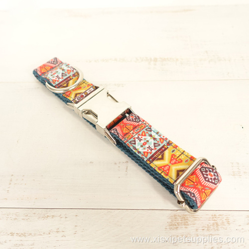 Lead Rope Dog Collars With Adjustable Metal Buckle